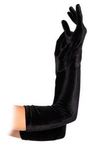 Leg Avenue 2052 Stretch Velvet Opera Length Gloves