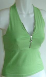 SEXY HALTER TOP WITH BUSTIER GREEN size 32/34