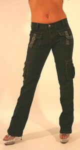 Edelstore SM72 Damen Trend Taillen Jeans