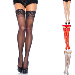 Leg Avenue 1022 Spandex Sheer Thigh Highs with Silicone Top, different colors