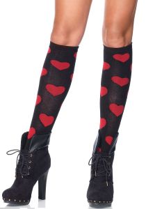 Leg Avenue 5602 Love Sick Heart Knee Highs