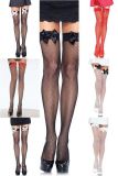 Leg Avenue 9018 Fishnet Thigh Highs with Bow