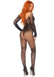 Leg Avenue 89190 Vine Lace and Net Long Sleeved Bodystocking