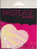 Pastease® perlfarben & weiß farbwechselnde Pailletten Herz Nippel Pasties
