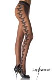 Leg Avenue 7005 Lycra Faux Fishnet Pantyhose W/ Flower Vine on the Side