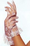 Leg Avenue G1260 Wrist Length Lace Gloves with Ruffle