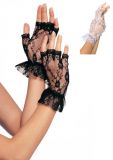 Leg Avenue G1205 Fingerlose Spitzen-Handschuhe mit Rüsche