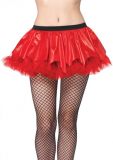 Leg Avenue 2657 Red Wet Look Flame Petticoat Skirt