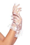 Leg Avenue G1260 Wrist Length Lace Gloves with Ruffle
