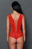 Dear-lover 3165 Red Sultry Beauty Mesh Cutout Teddy Lingerie