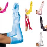 Leg Avenue 16B Extra lange wie Satin aussehende Handschuhe