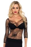 Leg Avenue 89202 Black Widow Web Net Top