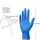 Disposable gloves nitrile Size L blue for Household Medicine Food Garden